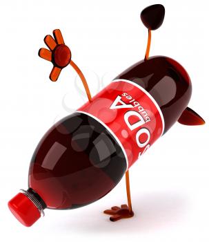 Royalty Free Clipart Image of a Bottle of Soda