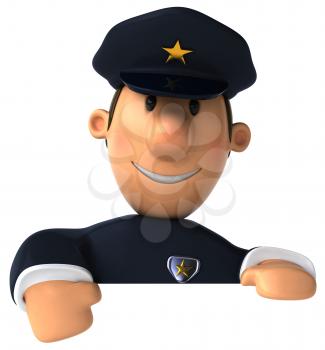 Royalty Free Clipart Image of a Cop