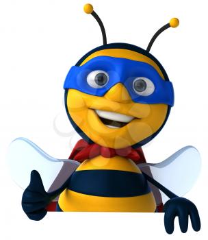 Royalty Free Clipart Image of a Superhero Bee