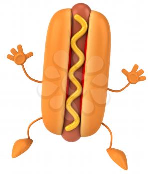 Royalty Free Clipart Image of a Hotdog
