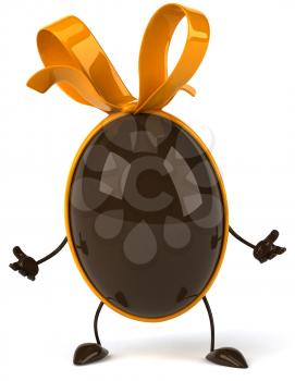 Royalty Free Clipart Image of a Chocolate Egg