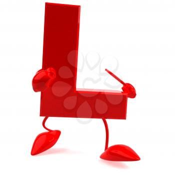 Royalty Free Clipart Image of an L