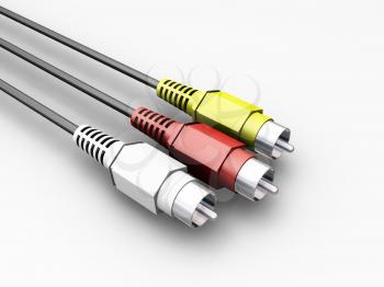 Royalty Free Clipart Image of Audio Video Cables