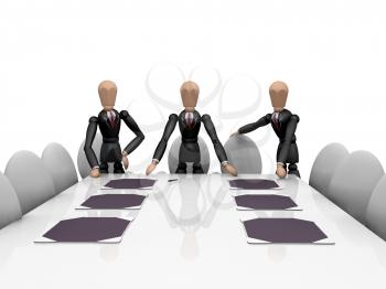 Royalty Free Clipart Image of a Business Team
