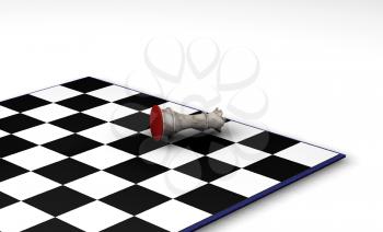 Royalty Free Clipart Image of a Fall Chess Piece