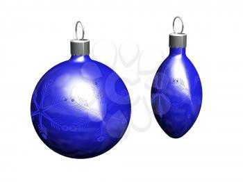 Royalty Free Clipart Image of Christmas Balls