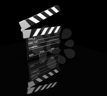 Royalty Free Clipart Image of a Clapper Board