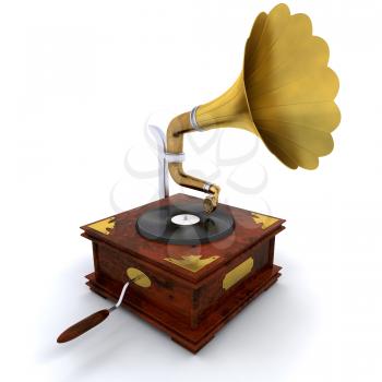 Royalty Free Clipart Image of a Gramophone