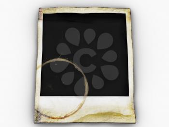 Royalty Free Clipart Image of a Grunge Polaroid
