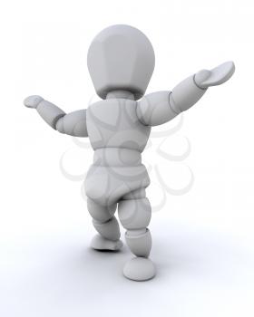 Royalty Free Clipart Image of a Person in a Welcoming Pose