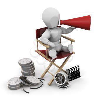 Royalty Free Clipart Image of a Film Director