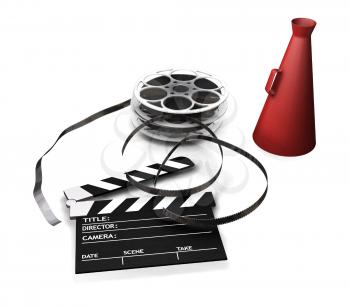 Royalty Free Clipart Image of Movie Making Items