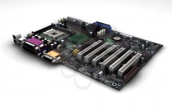 Royalty Free Clipart Image of a Motherboard