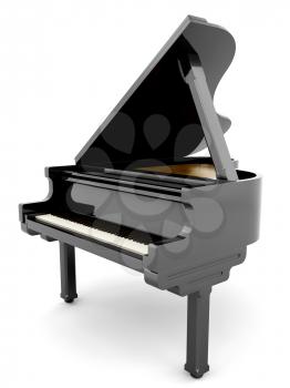 Royalty Free Clipart Image of a Grand Piano