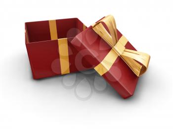 Royalty Free Clipart Image of an Opened Christmas Box