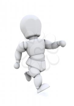 Royalty Free Clipart Image of a Running Man