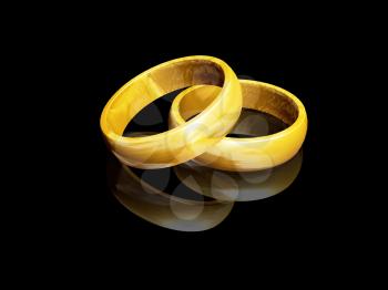 Royalty Free Clipart Image of a Wedding Rings
