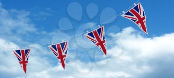 3D render of Union Jack Bunting and Banners