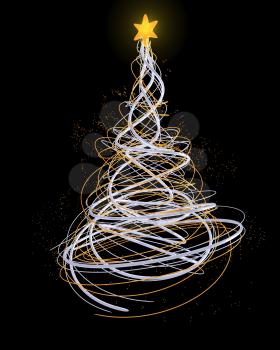 3D render of a Neon Christmas Tree Concept