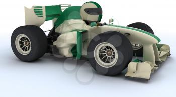 3D render of a tortoise with race car