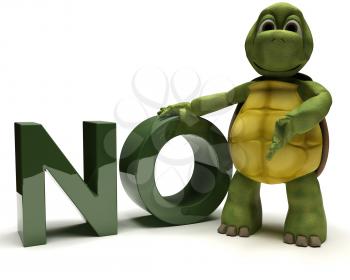 3D Render of a Tortoise with no sign