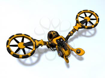 A 3d render of a wasp air vehicle, good concept in invention.