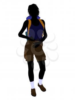 Royalty Free Clipart Image of a Hiker