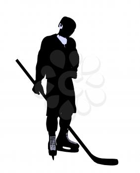 Royalty Free Clipart Image of Hockey Player