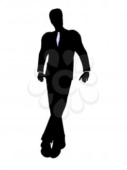 Royalty Free Clipart Image of a Guy in a Business Suit