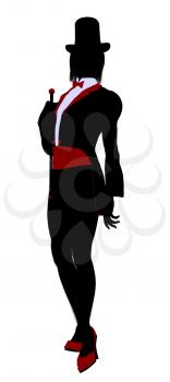 Royalty Free Clipart Image of a Female Magician