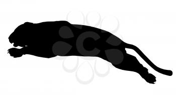 Royalty Free Clipart Image of a Black Panther
