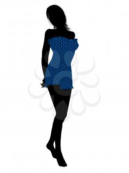Royalty Free Clipart Image of a Woman in a Bathing Suit