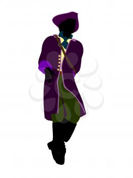Royalty Free Clipart Image of a Pirate With a Hook Hand