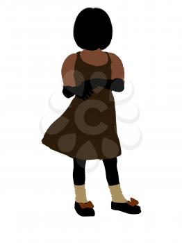Royalty Free Clipart Image of a Little Girl