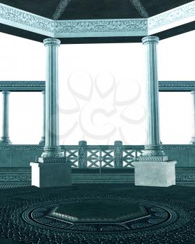 Royalty Free Clipart Image of Columns