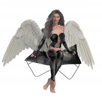 Royalty Free Clipart Image of an Archangel