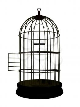 Royalty Free Clipart Image of a Birdcage