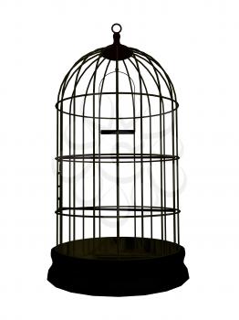 Royalty Free Clipart Image of a Birdcage
