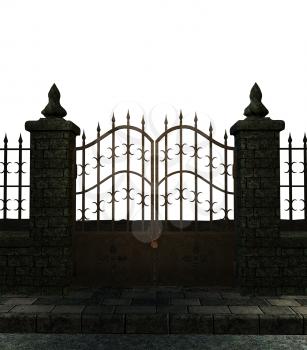 Royalty Free Clipart Image of a Gate