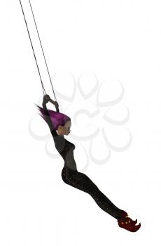 Royalty Free Clipart Image of a Trapeze Artist