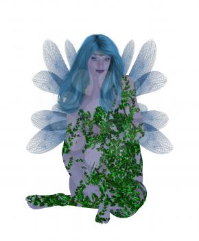 Royalty Free Clipart Image of a Translucent Fairy