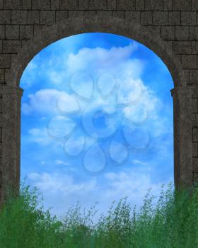Royalty Free Clipart Image of an Outdoor Background