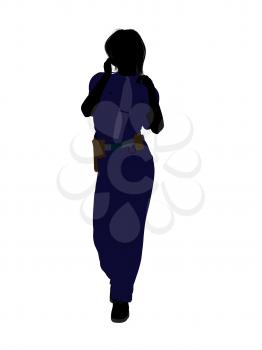 Royalty Free Clipart Image of a Female Officer