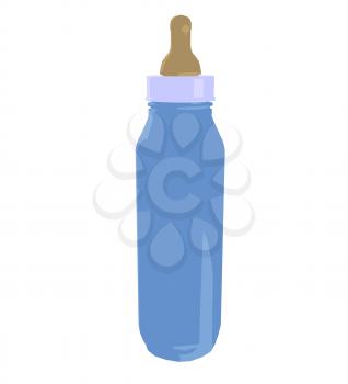 Baby bottle on a white background