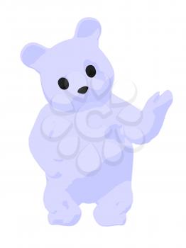 Royalty Free Clipart Image of a White Bear