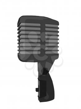 Illustration of a microphone on a white background