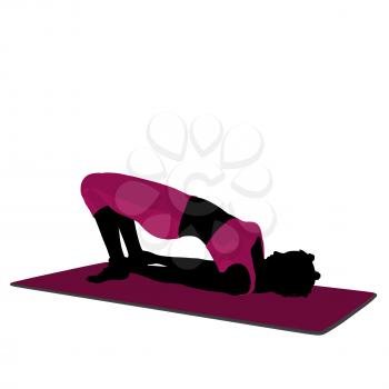 Royalty Free Clipart Image of a Woman Doing the Bridge Pose