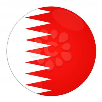 Abstract illustration: button with flag from Bahrain country