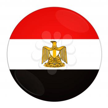 Abstract illustration: button with flag from Egypt country