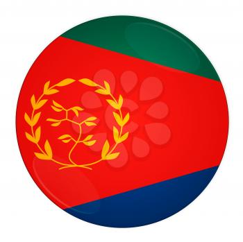 Abstract illustration: button with flag from Eritrea country